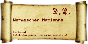 Wermescher Marianna névjegykártya